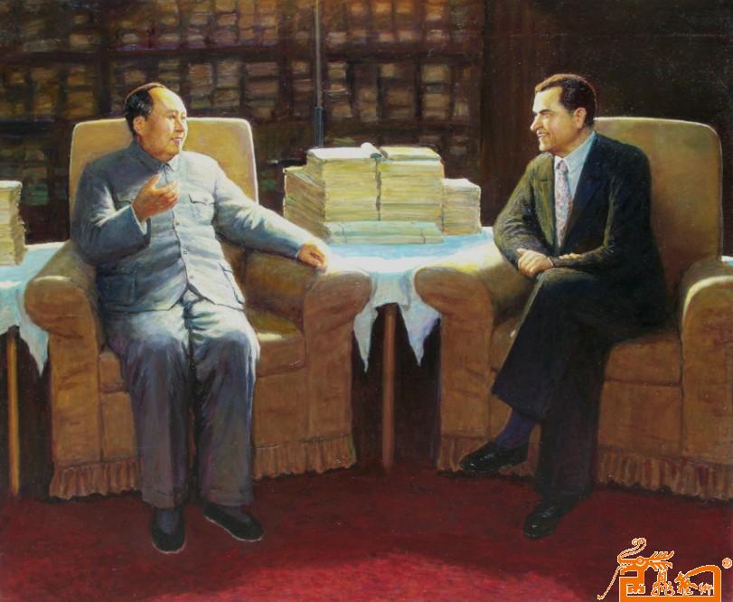 毛主席接见尼克松总统  