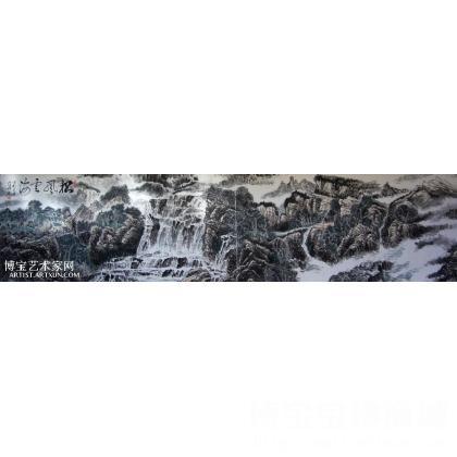 《松风云海》 山水画 杨茜茜作品 类别: 国画山水作品