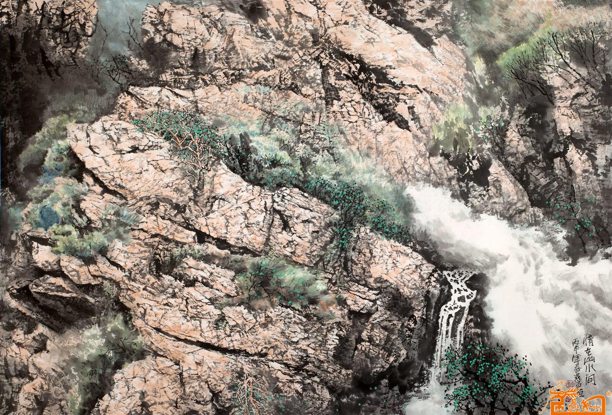 当代著名山水画作品《情在山水间》-画家刘燕声十大名画-收藏升值